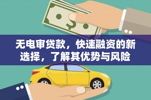 沙市无电审贷款，快速融资的新选择，了解其优势与风险