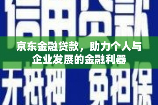 沙市京东金融贷款，助力个人与企业发展的金融利器