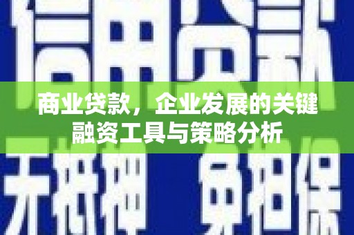 沙市商业贷款，企业发展的关键融资工具与策略分析