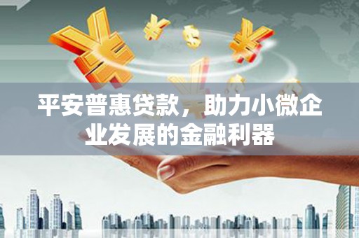 沙市平安普惠贷款，助力小微企业发展的金融利器