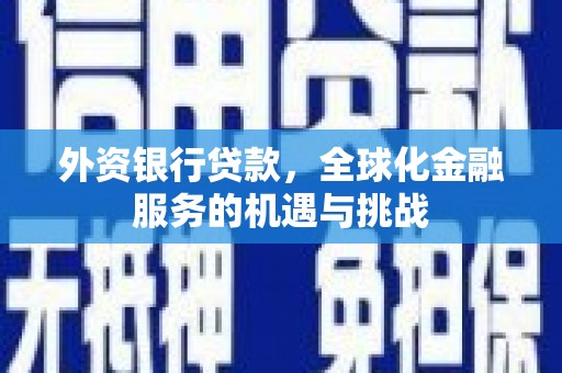沙市外资银行贷款，全球化金融服务的机遇与挑战