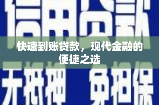 沙市快速到账贷款，现代金融的便捷之选