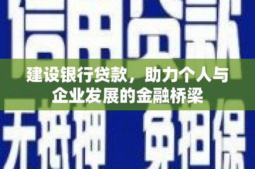 沙市建设银行贷款，助力个人与企业发展的金融桥梁