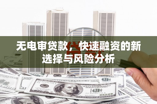 沙市无电审贷款，快速融资的新选择与风险分析