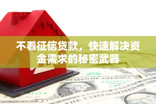 沙市不看征信贷款，快速解决资金需求的秘密武器