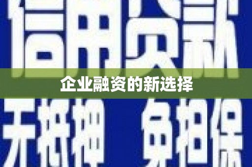 沙市企业融资的新选择