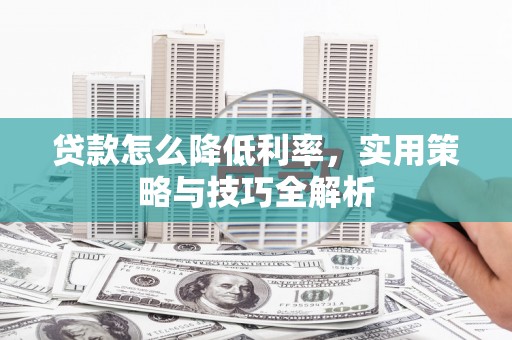 沙市贷款怎么降低利率，实用策略与技巧全解析