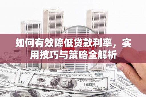 沙市如何有效降低贷款利率，实用技巧与策略全解析